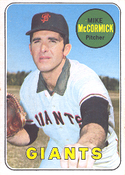 1969 Topps Baseball Cards      517     Mike McCormick